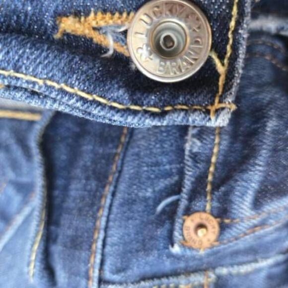 Lucky Brand dark blue Easy Rider dark blue size 0 classic bootcut, mid rise - Picture 13 of 14
